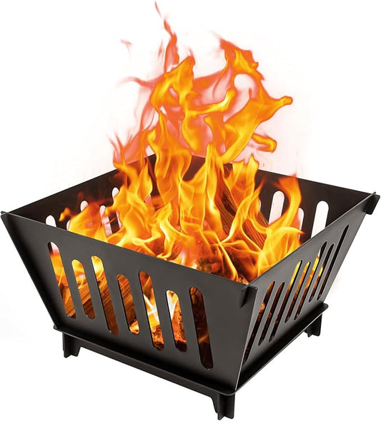 17-inch Portable Fire Pit for Outdoor | High Temperature Resistance Fire Pit For Camping|Backyard|Garden Picnic Patio And Beach|Comes With A Carry Bag