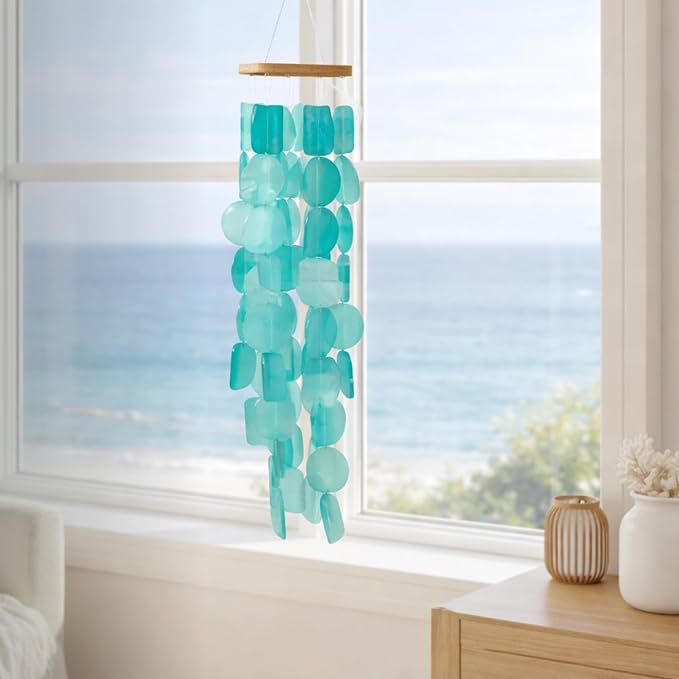 Solange & Frances Beach Decor, Outdoor Decor, Wind Chimes for Outside. Unique Yard Decorations Outdoor Windchimes, Birthday Gifts for Women, and Gift for Men