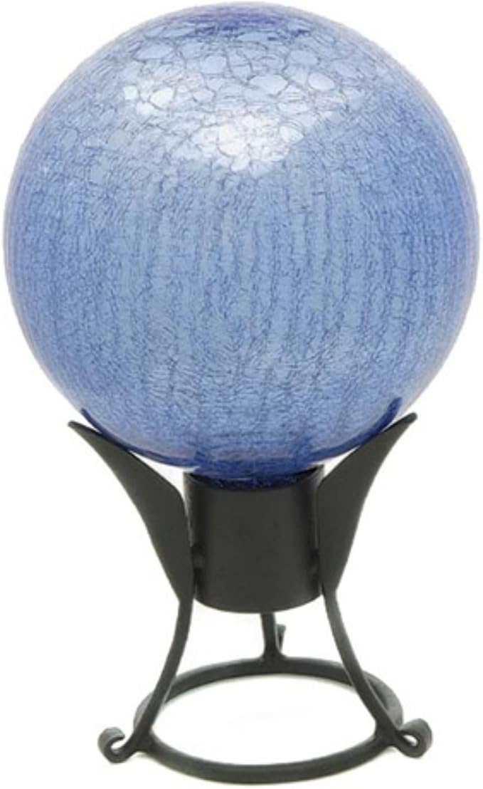 Achla Designs 12-Inch Crackle Gazing Globe Ball, Blue Lapis