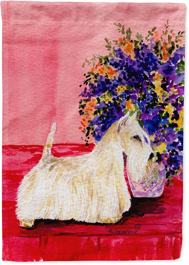 Caroline's Treasures SS8306GF Scottish Terrier Garden Flag Mailbox Flag Decorative Yard Flag Banner Outside Patio Artwork Yard Flower Beds, Garden Size, Multicolor