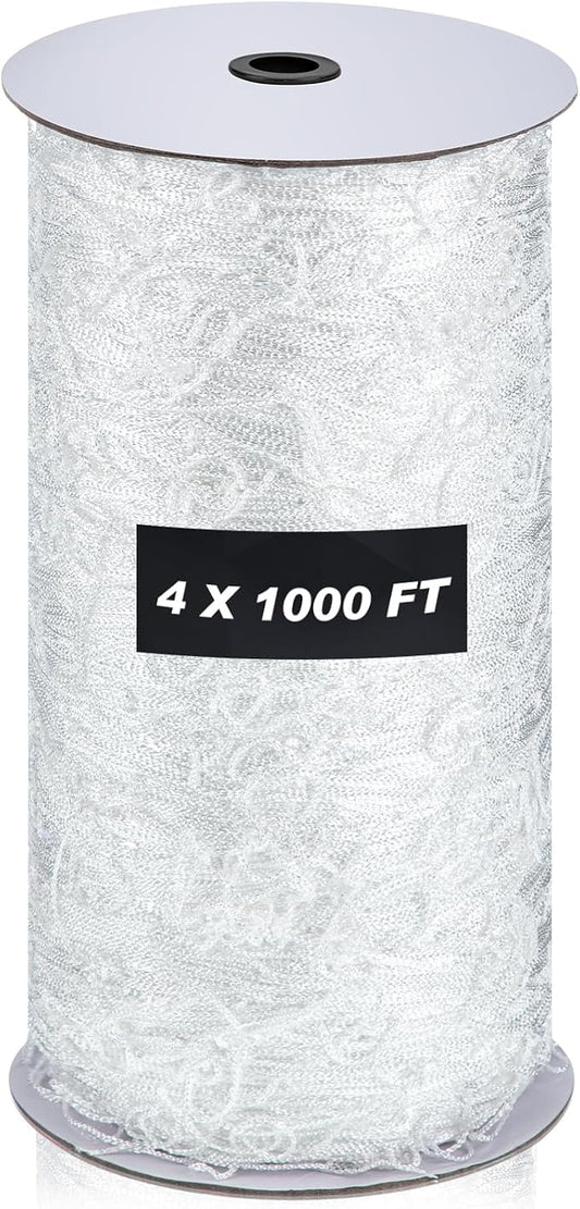 Berlune 4 x 1000 ft Trellis Netting Roll Heavy Duty Nylon Garden Trellis Netting with 6 Inch Mesh Soft Plant Support Net for Climbing Plants, Grape Racks, Growing Support Bean, Pea, Tomatoes