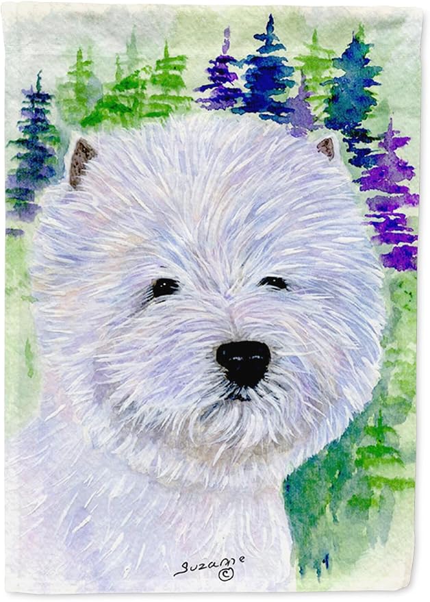 Caroline's Treasures SS8002GF Westie Garden Flag Mailbox Flag Decorative Yard Flag Banner Outside Patio Artwork Yard Flower Beds, Garden Size, Multicolor