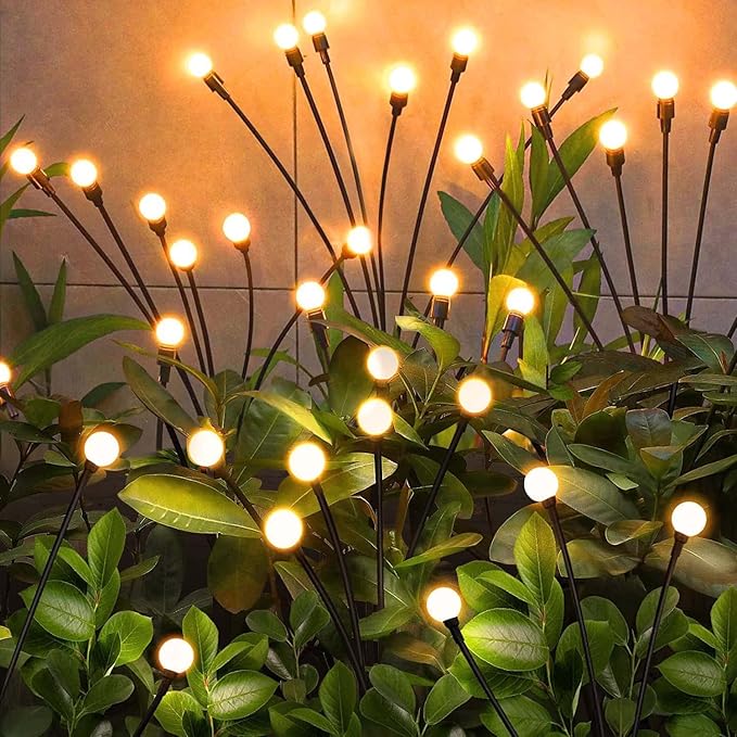 NBQQ Halloween Decorations Outdoor Solar Scary Eyeball Lights, 4 Pack Green Glowing Eyeballs on Flexible Stakes, Waterproof Garden Pathway Lights for Yard, Lawn, Patio, Party (Warm White, 2 Pack)