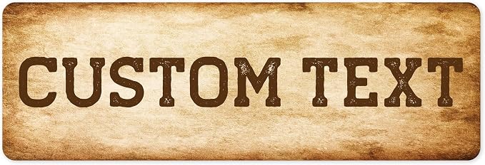 Custom Sign, Custom Street Sign, 11 Font Colors, 13 Font Styles, 4 Hole Options, 22 Sizes, 6x18 Inches, Rust Free DiBound, Fade Resistant, Made in USA by My Sign Center (Vintage)