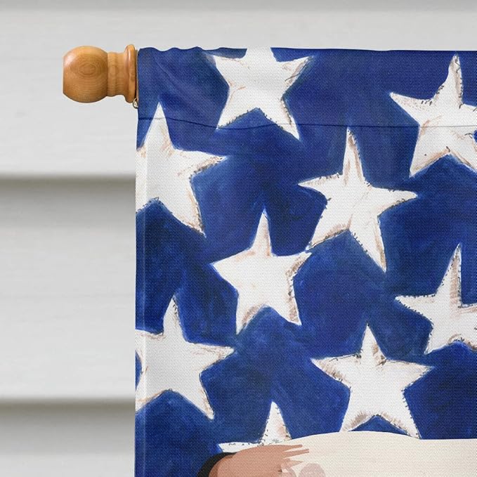 Caroline's Treasures CK6514CHF English Setter Dog American Flag House Flag Large Porch Sleeve Pole Decorative Outside Yard Banner Artwork Wall Hanging, Polyester, House Size, Multicolor