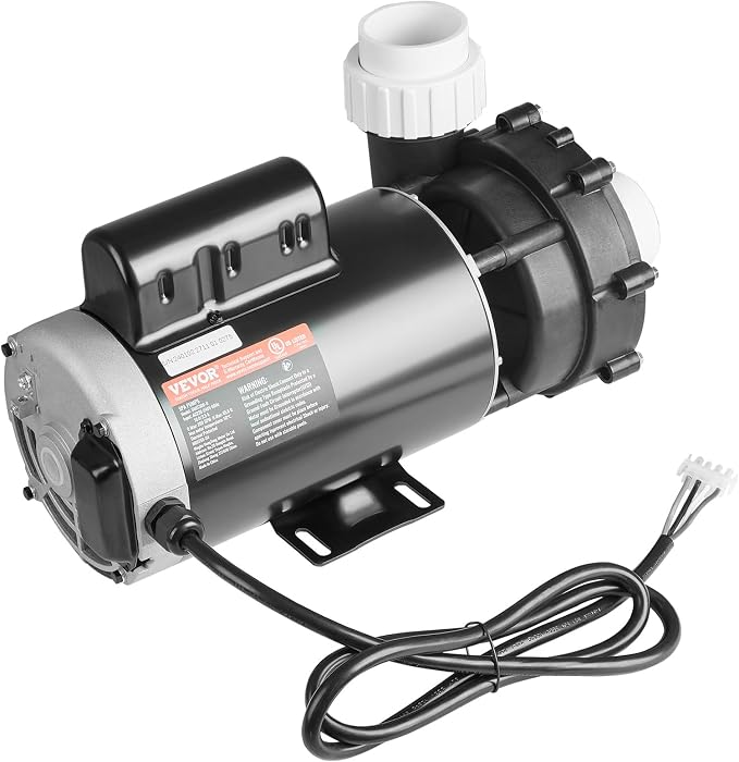VEVOR 2 Speed SPA Pump, 56-Frame, AC 220V Hot Tub SPA Pump, 4 HP / 210 GPM / 65.61 ft High Speed or 0.7 HP / 103 GPM / 16.07 ft Low Speed, 2'' Port 90° Rotational Interface for Hot Tub