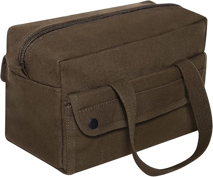 Rothco GI Style Mechanics Tool Bag, Heavy-Duty Canvas Tool Storage | 7.5 Liter Capacity, Heavyweight Canvas, Reinforced Bottom, Garage Storage