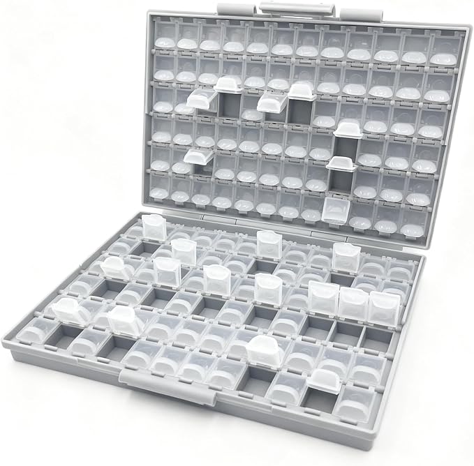AideTek 4 units BOX-ALL-144 Compartments Empty Enclosure SMD SMT Organizer Great Surface Mount Components Organizer