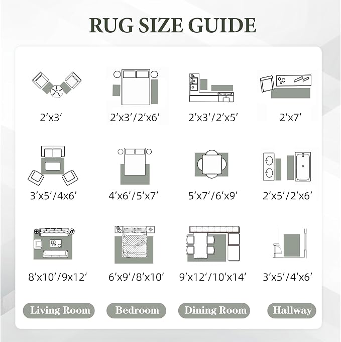 Area Rug for Living Room 10x14: Large Washable Boho Moroccan Rugs Geometric Neutral Rug, Non-Slip Foldable Morden Farmhouse Indoor Floor Carpet for Bedroom Dining Room Home Office（Brown Green,10'x14'）