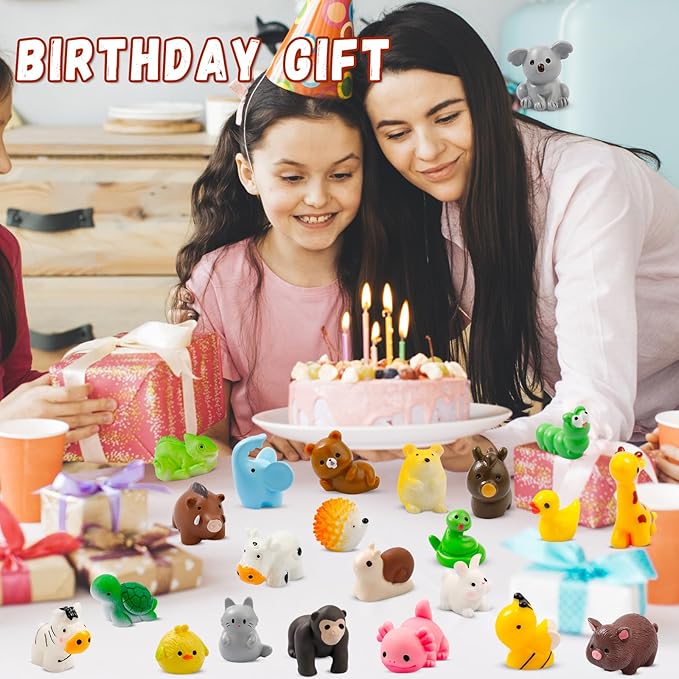 ywevyezc 42 Pcs Mini Resin Animals 42 Styles Resin Animals Figurines Bulk for Micro Fairy Party Favors Garden Hide Accessories Dollhouse Crafts Decor