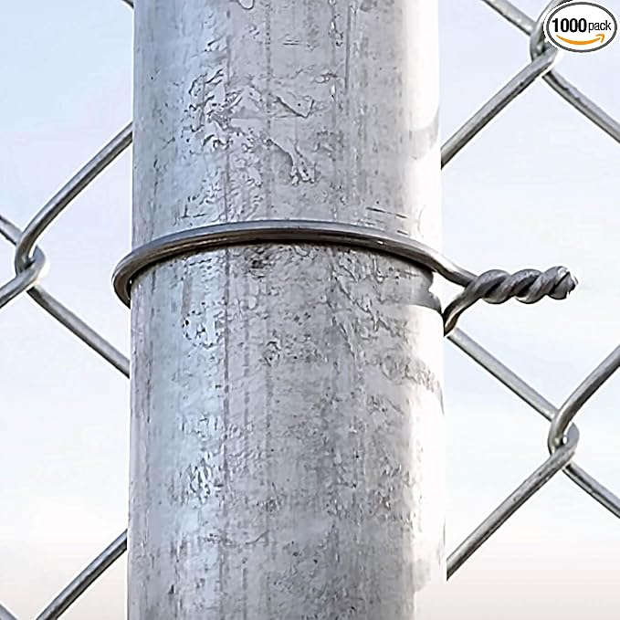 1-5/8" 11 Gauge Preformed Chain Link Fence Twist Tie Wire for Installing Chain Link Mesh. CASE Qty - 10 Bags - 1,000