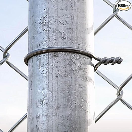 1-5/8" 11 Gauge Preformed Chain Link Fence Twist Tie Wire for Installing Chain Link Mesh. CASE Qty - 10 Bags - 1,000