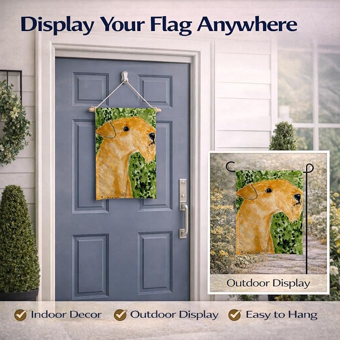 Caroline's Treasures SS8804GF Lakeland Terrier Garden Flag Mailbox Flag Decorative Yard Flag Banner Outside Patio Artwork Yard Flower Beds, Garden Size, Multicolor