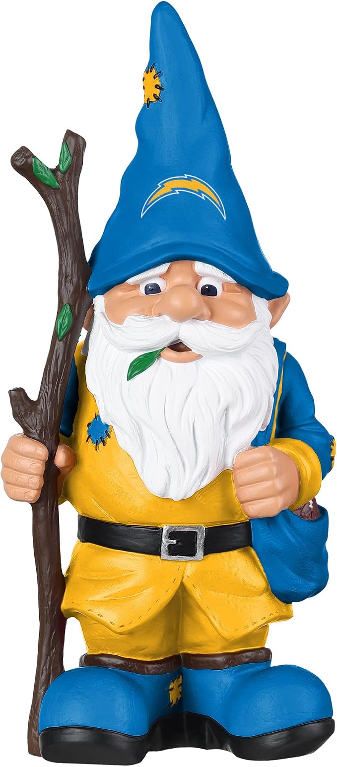 FOCO NFL Team Logo Holding Stick Garden Statue Outdoor Gnome