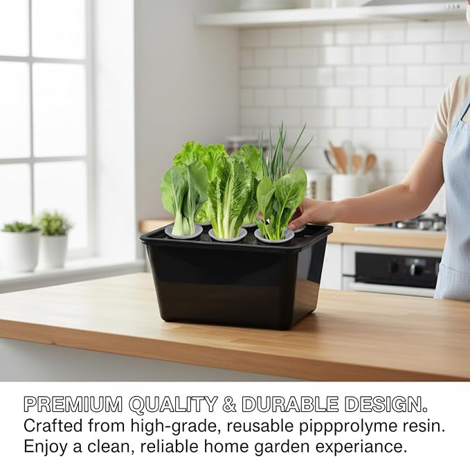 Hydroponics Growing System Kit, 6 Pods Indoor Herb Garden with Pump, Germination System for Vegetables, Lettuce, Basil Growing Plant Propagation (Green)