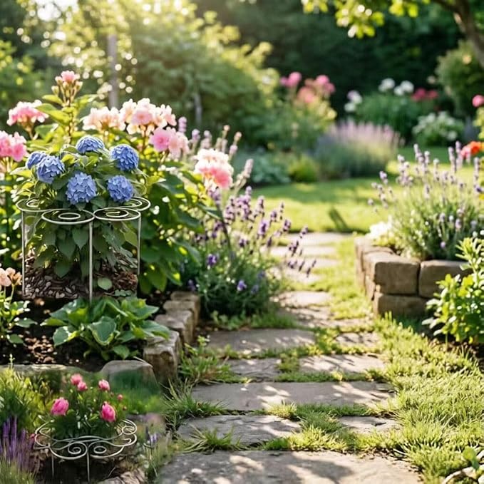 2026 New Peony Cages and Supports, Metal Plant Support Ring for Gardens, Grow Through Plant Support Hoops for Peonies, Tomatoes, Roses, and Other Plants and Flowers (Medium)