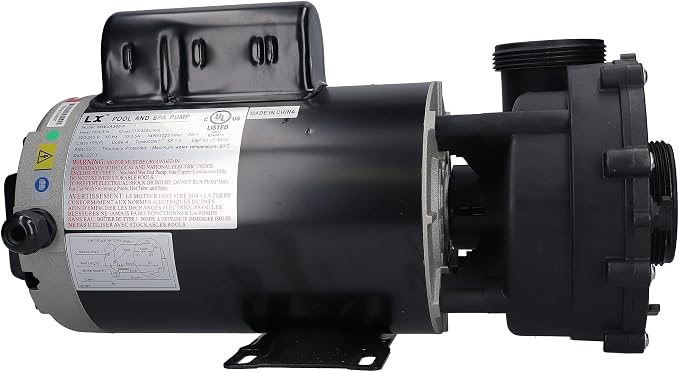Hot Tub Spa Pump, 3HP, 2-speed: 3450 RPM high/1725 RPM low, 56 Frame, LX Motor Water Pump, 220-240V/60Hz input, Insulation Class F, Protection IPX5, Pool Pump (56WUA300-II)