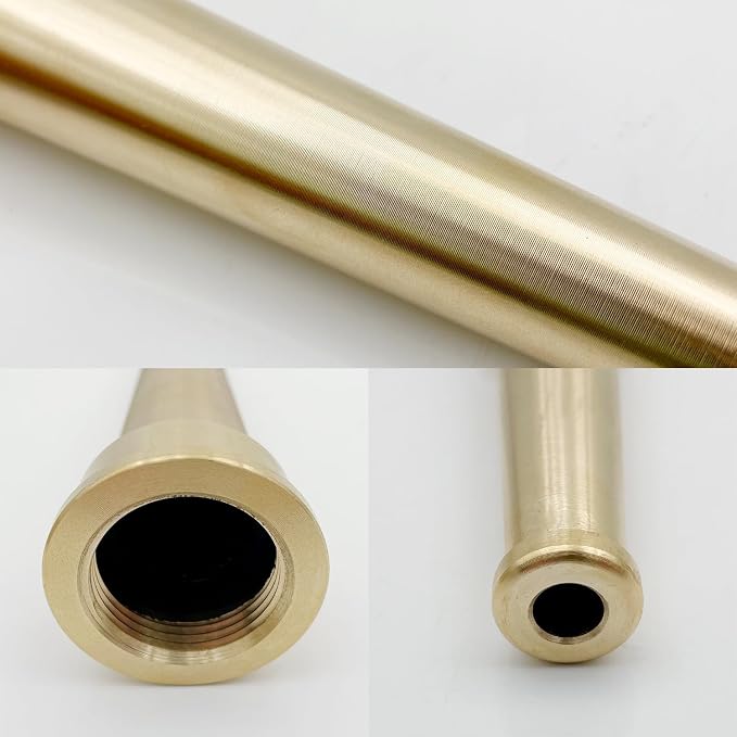 Brass Fire Equipment, Plain Hose Nozzle, 1-1/2" NPSH (NPT), 10" Length, 1/2" Orifice (1.5" NPSH/NPT)
