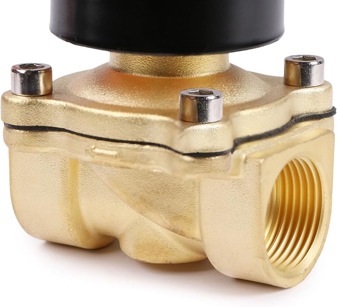 U.S. Solid Smart Solenoid Valve - 3/4 Inch Wi-Fi APP-Controlled Brass Solenoid Valve, 110V AC