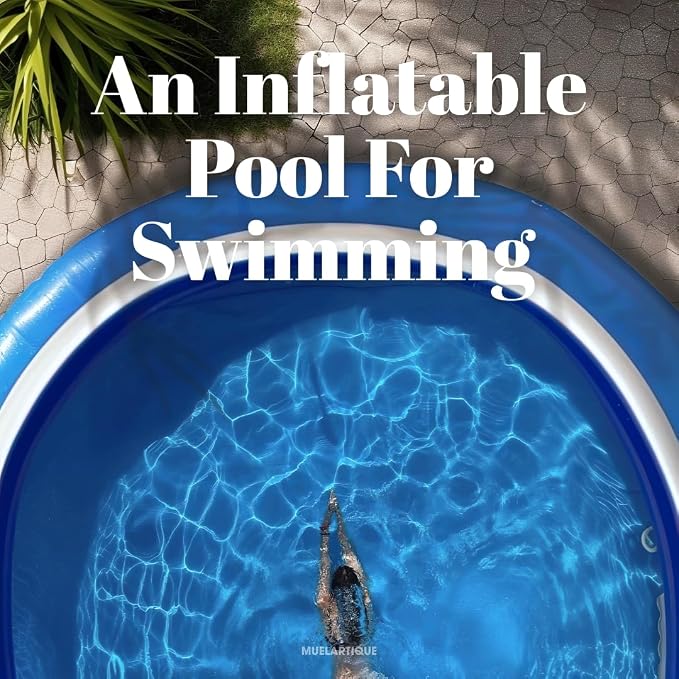 12FT Inflatable Swimming Pool for Adults & Kids – Large Family Above Ground Pool for Backyard, Easy Setup Outdoor Garden Pool for Summer Water Fun & Relaxation