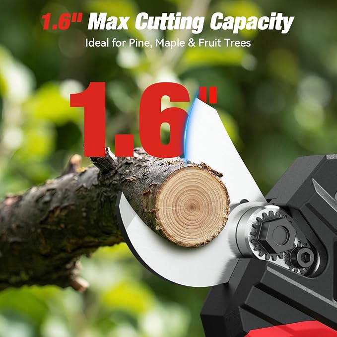 2-In-1 Electric Pruning Shears for Mwkee M-18 Battery, 1.6" Cutting Diameter Cordless Pole Pruners 18v - Brushless Motor, 4 Modes Electric Pruning Shears for Gardening & Tree Trimmer (No Battery)