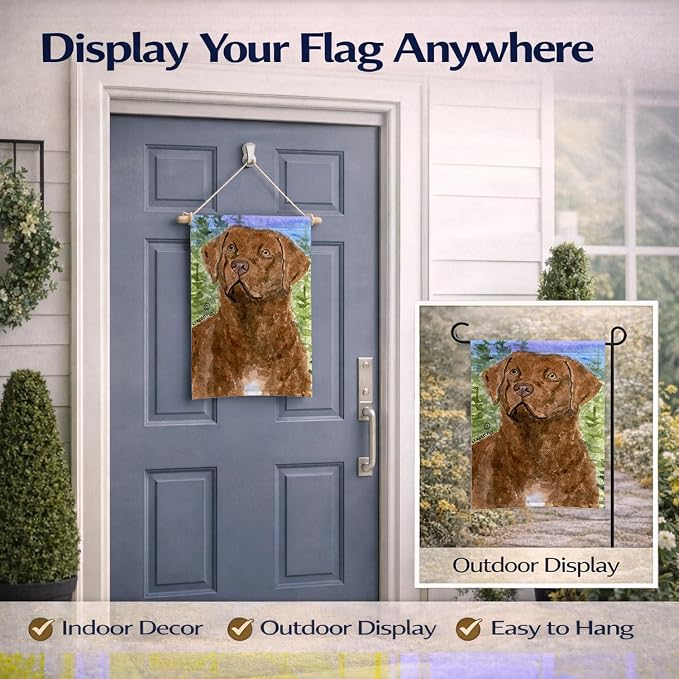 Caroline's Treasures SS8933GF Chesapeake Bay Retriever Garden Flag Mailbox Flag Decorative Yard Flag Banner Outside Patio Artwork Yard Flower Beds, Garden Size, Multicolor