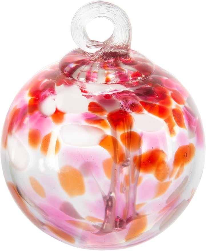Dale Tiffany AS23072-D3 Tree of Life Glass Gazing Ball, Blush, 3"
