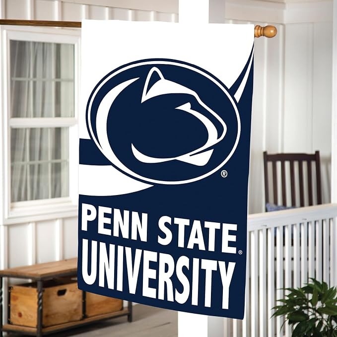 Team Sports America NCAA Penn State House Flag, 28 x 44, Double Sided Garden Flags for Outside, Outdoor College Flags & Banners for Gardens Patio, Indoor Wall Decor Flag for Room