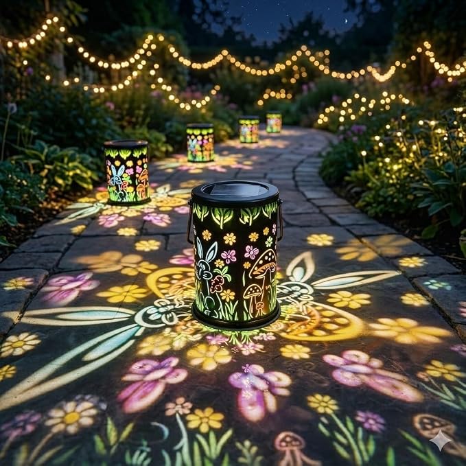 Solar Lanterns Outdoor Waterproof, Solar Lights Outdoor Garden Decor, Gifts for Women Mom Grandma Mother's Day, Solar Powered Decorative Lanterns for Outside, Patio, Yard, Lawn, Porch
