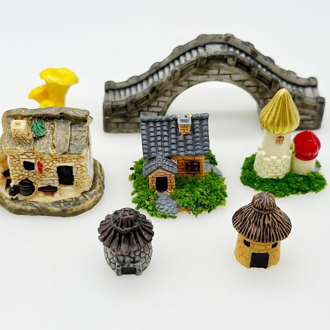 Cayway 83 PCS Fairy Garden Accessories Outdoor, Fairy Supplies Micro Landscape Decoration, Mixed Model Trees for DIY Craft Garden Decoration