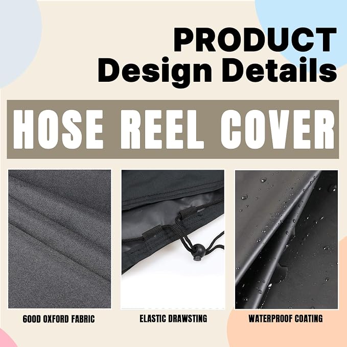 Welding Lead Reel Cover for Outside,Waterproof Double Weldings Cable Lead-Reels Protector,Heavy Duty Double Reel Shield Compatible with Welding Trailer & Industrial Truck (18x14x28in,Black)