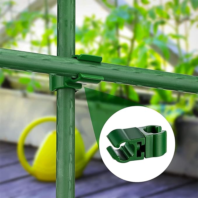 60pcs Adjustable Plant Trellis Connector Clip 3 Types Plant Stake Connectors Garden Tomato Sticks Clip for Plant Supports Climbing (11mm)