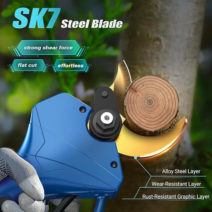 Cordless Electric Pruning Shears for Makita 18V Battery, 2.4" Cutting Brushless Electric Pruner, Tree Branch Cutter for Tree & Flower Trimming w/LED Display, 2 Levels Adjustable (Bare Tool)