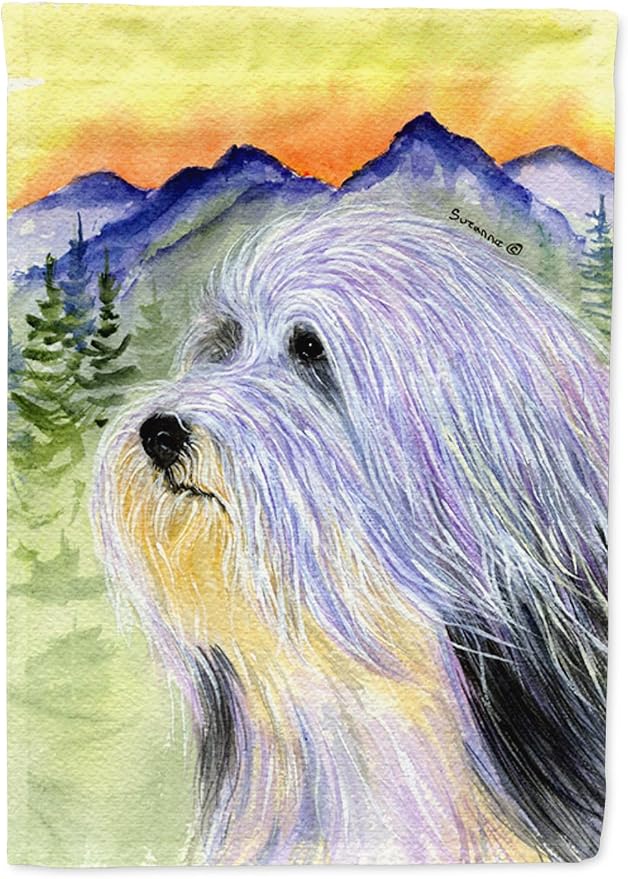 Caroline's Treasures SS8244GF Bearded Collie Garden Flag Mailbox Flag Decorative Yard Flag Banner Outside Patio Artwork Yard Flower Beds, Garden Size, Multicolor