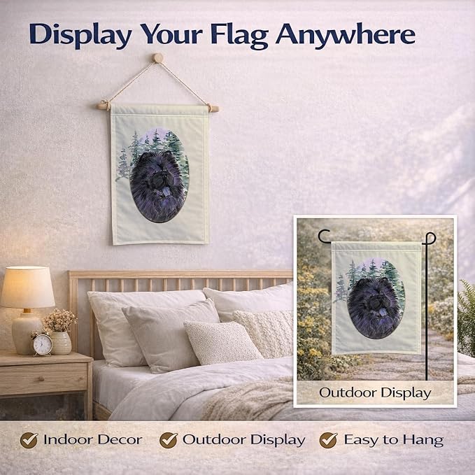 Caroline's Treasures SS8048GF Chow Chow Garden Flag Mailbox Flag Decorative Yard Flag Banner Outside Patio Artwork Yard Flower Beds, Garden Size, Multicolor