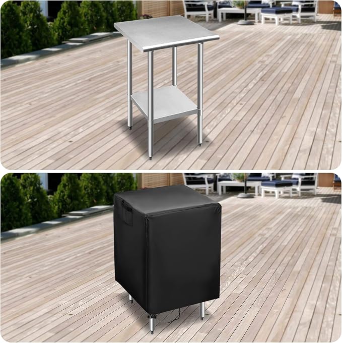 Outdoor Prep Table Cover, 31 inch Waterproof Patio Serve Prep Storage Cart Cover, Outdoor Rectangle Furniture Cover - 31 X 21 X 30 Inch