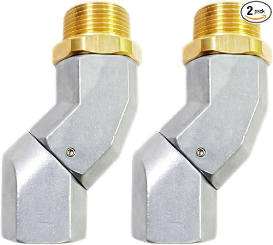 2PCS 1" NPT 360 degree Fuel Transfer Hose Swivel Connector -Multi-Plane Fuel Nozzle Swivel for Fuel Transfer Pumps & Nozzles, Reduces Hose Kinking,Universal Fit for Fuel Handling Systems
