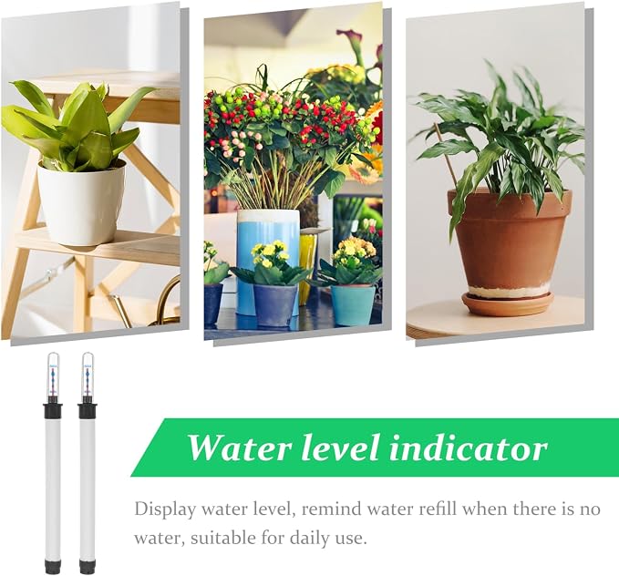 DOITOOL 4 Pcs Water Level Indicator for Plants, 9" Flower Pot Soil Moisture Water Shortage Reminder Gauge Display Indicator for Indoor Outdoor Plants, Home Garden Use