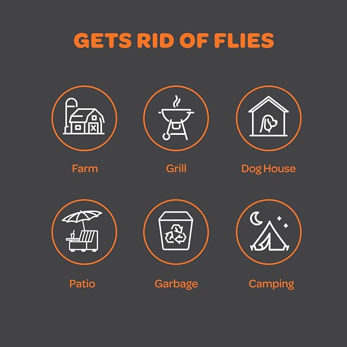 Outdoor Fly Trap Refills [Set of 4] Dissolvable Non-Toxic Bait - Fly Repellent for Outdoor Use Only - Controls Flies for Patios, Barns, Ranches Etc.
