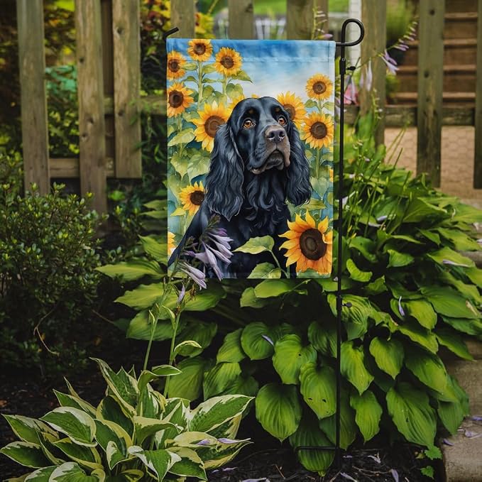 Caroline's Treasures DAC6060GF Cocker Spaniel in Sunflowers Garden Flag Mailbox Flag Decorative Yard Flag Banner Outside Patio Artwork Yard Flower Beds, Garden Size, Multicolor
