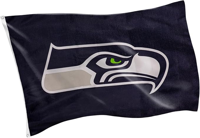 Team Sports America NFL Seattle Seahawks 3 x 5 Outdoor Durable Flag with Grommets | Heavy Duty Flag & Banner for Outdoor Garden Patio | Indoor Wall Decor Flag | Works with Flag Poles for House
