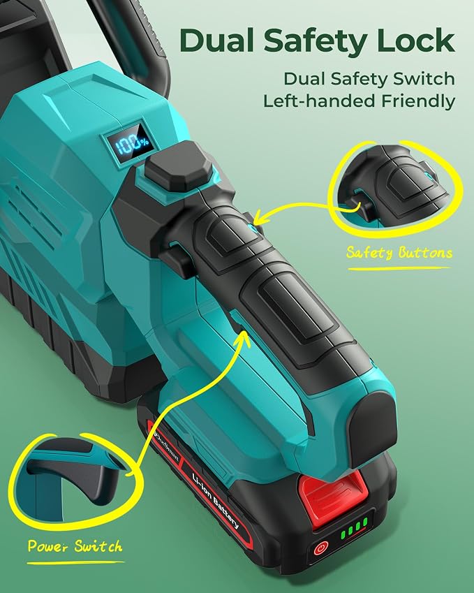 20'' Hedge Trimmers Cordless with Battery, 3000RPM Brushless Electric Bush Clipper with 2pcs 2000mAh Rechargeable Batteries, 180° Rotatable Head, 2/3'' Blade Gap Blue,Gifts for Father’s Day