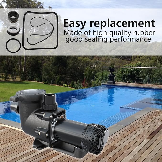 Replacement Pool Pump Gasket Seal O-Ring Repair Kit for Hayward Super Pump and MaxFlo Pool Pumps SP2616X2051, SP2621X25, HL2670020VSP, SP2670007X10, SP2670010X15