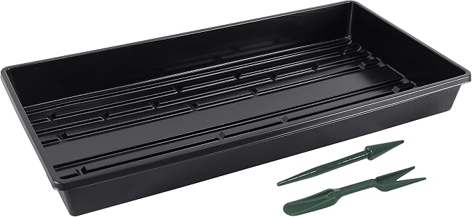Gardzen 10 Pack Seed Trays, Reusable Plant Grow Trays, Ideal for Seed Starting, Microgreens, Indoor Gardening, and Greenhouse Nurseries - No Drain Holes, 20"x10"