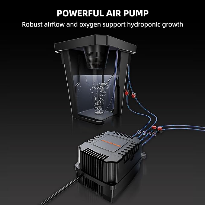 Spider Farmer DWC Hydroponics Growing System Kit 4 Buckets for Indoor Plant | 7-Gallon Deep Water Culture, New Triangular Cover Design, Recirculating Drip Gardening System with Top Drip Kit, 11W Air Pump