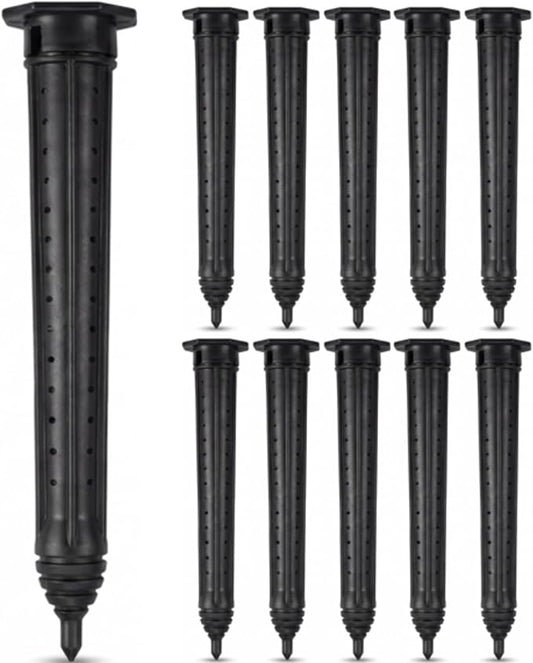 Junkin 12 Pack Tree Watering Stake Large UV Protected ABS Plastic Deep Root Irrigation Spike for Garden Shrubs Bushes Shrubs Flowers Fruits Vegetables Potted Plants (14 Inch)