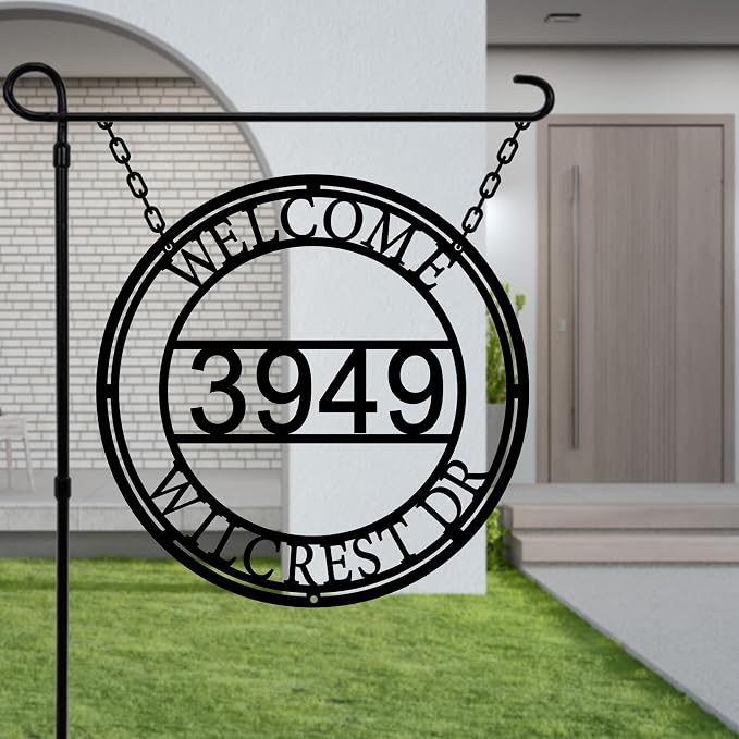 Personalized House Numbers for Outside Personalized Metal House Number Sign House Number Sign Custom Street Address Sign Address Numbers for Houses Custom Metal Address Sign