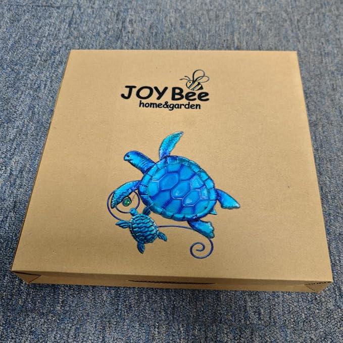 JOYBEE HOME&GARDEN Metal Sea Turtle Wall art Decor-Turtle Decor for Garden Pool Patio Balcony Kitchen or Bathroom-Works of art of common metal