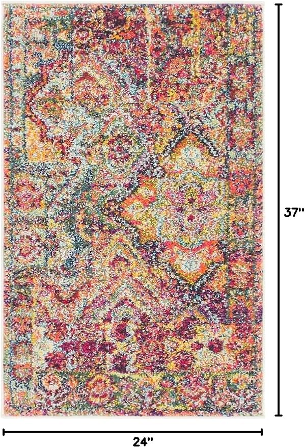 Unique Loom Monterey Collection Area Rug - Aztec (2' x 3' 1" Rectangle Multi/Blue)