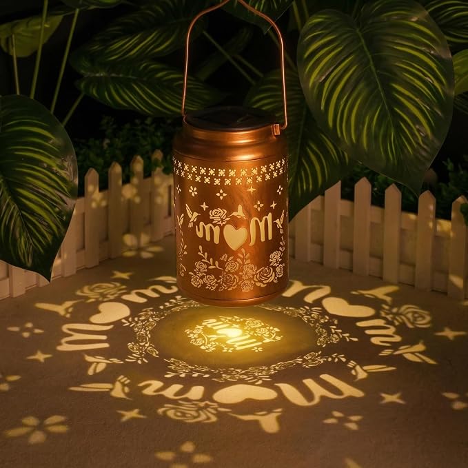 Mother Day Gifts for Mom - Hummingbird Solar Lanterns Outdoor Waterproof, Birthday Gifts for Women, Hanging Solar Lantern for Yard, Garden Decor